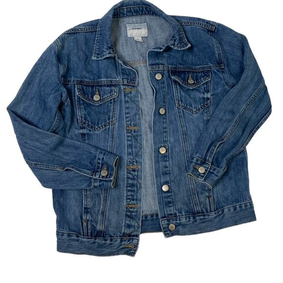 Old Navy Jackets & Blazers - Denim Trucker Jacket in a Medium Wash Size XS by Old Navy